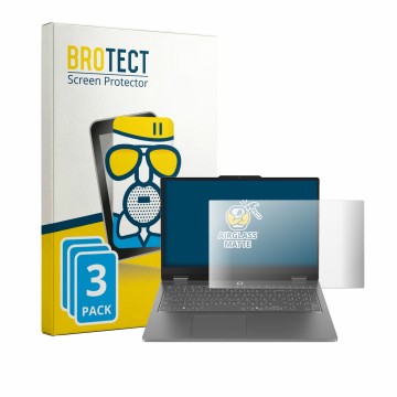 Parte frontale di una confezione del prodotto con il logo del marchio BROTECT. Accanto è raffigurato il dispositivo Lenovo LOQ