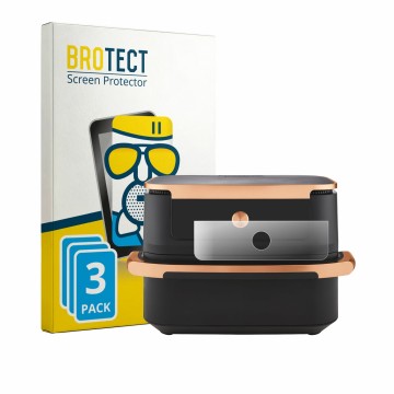 Face avant d’un emballage produit avec le logo de la marque BROTECT. À côté, l’appareil Ninja Foodi FlexDrawer AF500EUCP est r