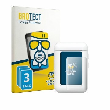 Vorderseite einer Produktverpackung mit dem Markenlogo BROTECT. Daneben ist das Gerät Anfier A8 mit dem zugehörigen Displaysch