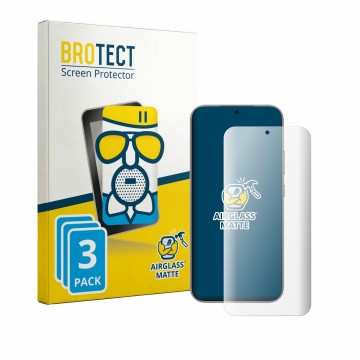 Vorderseite einer Produktverpackung mit dem Markenlogo BROTECT. Daneben ist das Gerät Honor X9e Pro mit dem zugehörigen Displa