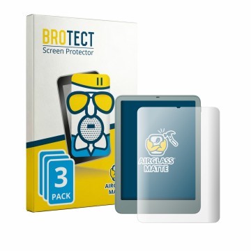 Parte frontal de un envase de producto con el logotipo de la marca BROTECT. Al lado se muestra el dispositivo Amazon Kindle Pa