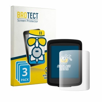 Parte frontale di una confezione del prodotto con il logo del marchio BROTECT. Accanto è raffigurato il dispositivo Bryton GO 