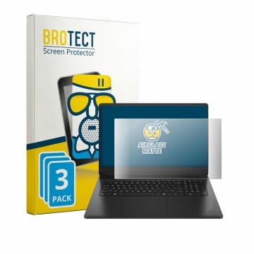 Face avant d’un emballage produit avec le logo de la marque BROTECT. À côté, l’appareil HP Omen 17-db1351ng est représenté ave