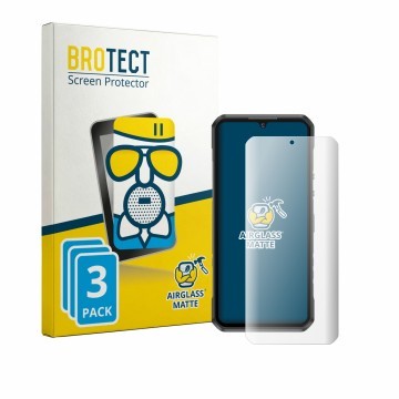 Front side of a product packaging with the brand logo BROTECT. Next to it is the device Oukitel WP68 Air 5G shown with the cor