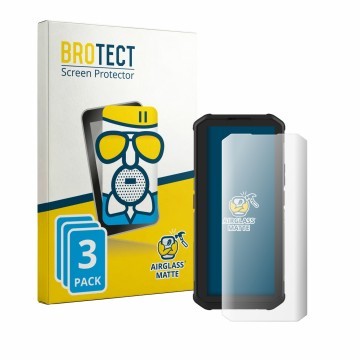 Front side of a product packaging with the brand logo BROTECT. Next to it is the device bea-fon AGM X7 shown with the correspo