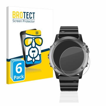 Front side of a product packaging with the brand logo BROTECT. Next to it is the device Garmin Fenix 3 shown with the correspo