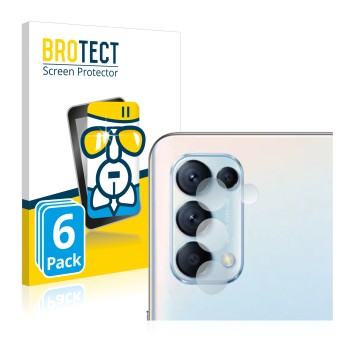 Front side of a product packaging with the brand logo BROTECT. Next to it is the device Oppo Find X3 Lite (ONLY Camera Lens) s