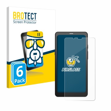 Parte frontale di una confezione del prodotto con il logo del marchio BROTECT. Accanto è raffigurato il dispositivo Boox Palma