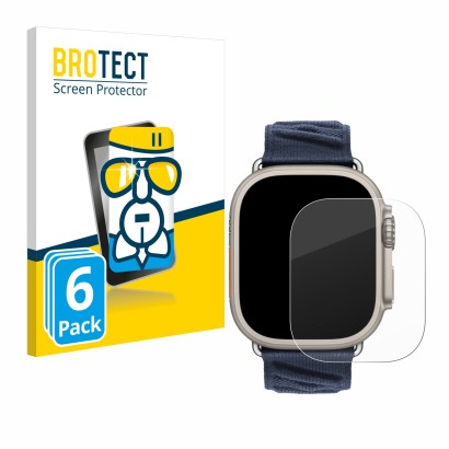 Vorderseite einer Produktverpackung mit dem Markenlogo BROTECT. Daneben ist das Gerät Apple Watch Hermès Ultra 2 mit dem zugeh