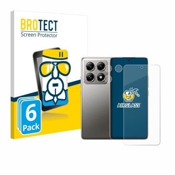 Parte frontale di una confezione del prodotto con il logo del marchio BROTECT. Accanto è raffigurato il dispositivo Xiaomi 14T