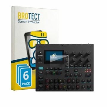 Parte frontale di una confezione del prodotto con il logo del marchio BROTECT. Accanto è raffigurato il dispositivo Elektron D