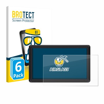 Vorderseite einer Produktverpackung mit dem Markenlogo BROTECT. Daneben ist das Gerät Feelworld FW568 V3 6