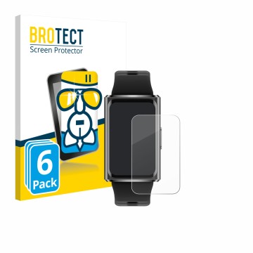 Face avant d’un emballage produit avec le logo de la marque BROTECT. À côté, l’appareil Huawei Band 11 Pro est représenté avec