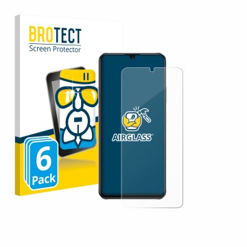 Parte frontal de un envase de producto con el logotipo de la marca BROTECT. Al lado se muestra el dispositivo Huawei Nova Y63 