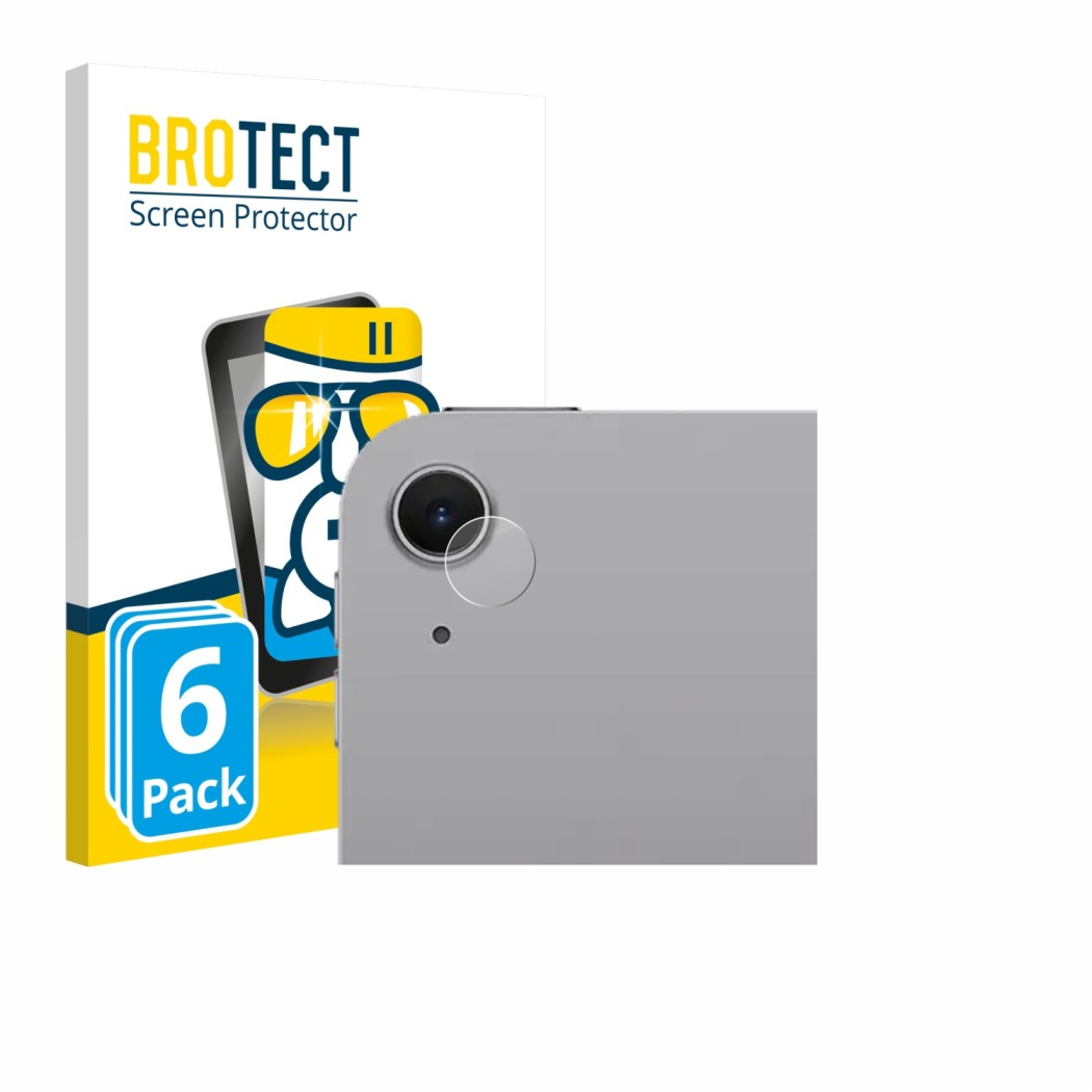 Vorderseite einer Produktverpackung mit dem Markenlogo BROTECT. Daneben ist das Gerät Apple iPad Air 13