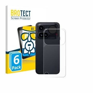 Front side of a product packaging with the brand logo BROTECT. Next to it is the device Nothing Phone (4a) Pro (Back) shown wi