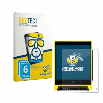 Vorderseite einer Produktverpackung mit dem Markenlogo BROTECT. Daneben ist das Gerät Nayax VPOS Media 4 mit dem zugehörigen D