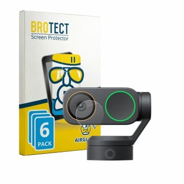 Front side of a product packaging with the brand logo BROTECT. Next to it is the device Insta360 Link 2 Pro (Lens) shown with 