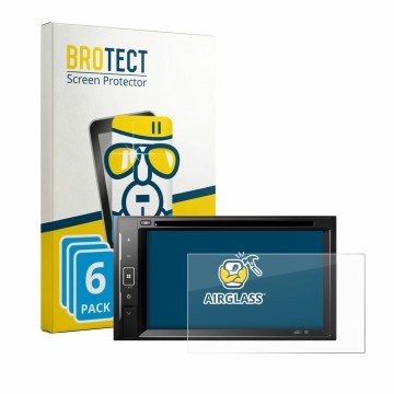 Vorderseite einer Produktverpackung mit dem Markenlogo BROTECT. Daneben ist das Gerät Pioneer DMH-A240DAB mit dem zugehörigen 