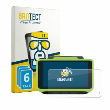 Parte frontale di una confezione del prodotto con il logo del marchio BROTECT. Accanto è raffigurato il dispositivo Zebra WT64