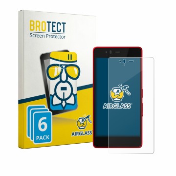 Parte frontale di una confezione del prodotto con il logo del marchio BROTECT. Accanto è raffigurato il dispositivo Fujitsu Ar