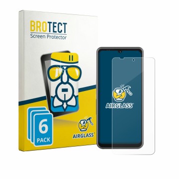 Vorderseite einer Produktverpackung mit dem Markenlogo BROTECT. Daneben ist das Gerät Sonim XP Pro E mit dem zugehörigen Displ