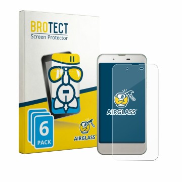 Vorderseite einer Produktverpackung mit dem Markenlogo BROTECT. Daneben ist das Gerät Sharp Aquos SHV37 mit dem zugehörigen Di