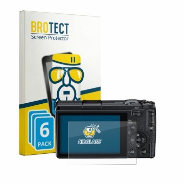 Vorderseite einer Produktverpackung mit dem Markenlogo BROTECT. Daneben ist das Gerät Ricoh GR IV Monochrome mit dem zugehörig
