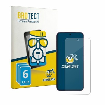 Front side of a product packaging with the brand logo BROTECT. Next to it is the device Vivo Y600 Pro shown with the correspon