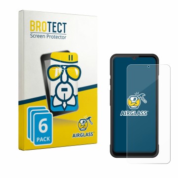 Vorderseite einer Produktverpackung mit dem Markenlogo BROTECT. Daneben ist das Gerät iMin Swift 1 Pro mit dem zugehörigen Dis