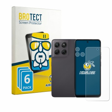 Parte frontale di una confezione del prodotto con il logo del marchio BROTECT. Accanto è raffigurato il dispositivo Motorola M