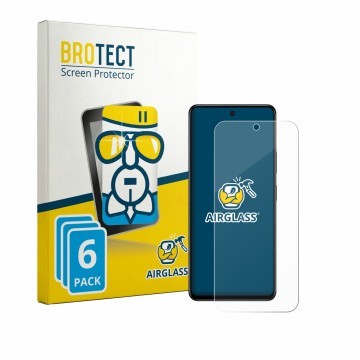 Parte frontale di una confezione del prodotto con il logo del marchio BROTECT. Accanto è raffigurato il dispositivo Infinix Ho