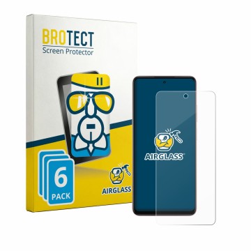 Front side of a product packaging with the brand logo BROTECT. Next to it is the device Oppo A5i Pro shown with the correspond
