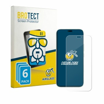 Front side of a product packaging with the brand logo BROTECT. Next to it is the device Honor 600e shown with the correspondin