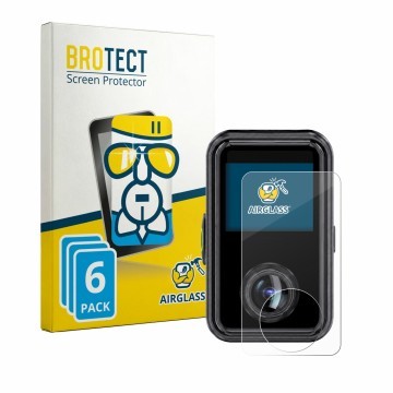 Front side of a product packaging with the brand logo BROTECT. Next to it is the device Vantrue E360 Ace shown with the corres
