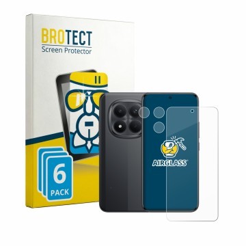 Vorderseite einer Produktverpackung mit dem Markenlogo BROTECT. Daneben ist das Gerät Xiaomi Poco M8 (Display+Kamera) mit dem 
