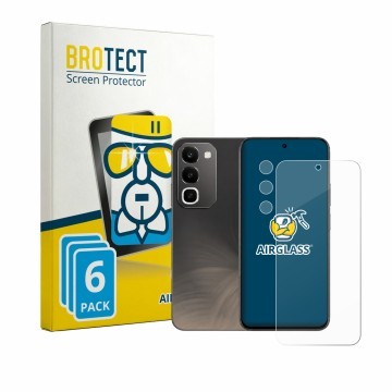 Face avant d’un emballage produit avec le logo de la marque BROTECT. À côté, l’appareil realme C100 4G (Avant+Caméra) est repr