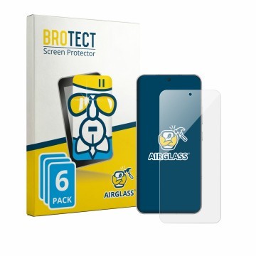 Parte frontal de un envase de producto con el logotipo de la marca BROTECT. Al lado se muestra el dispositivo Honor Win Turbo 