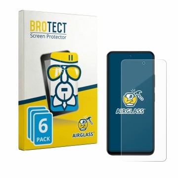 Face avant d’un emballage produit avec le logo de la marque BROTECT. À côté, l’appareil Blackview Color 6 est représenté avec 