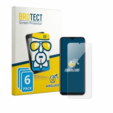 Front side of a product packaging with the brand logo BROTECT. Next to it is the device Lagenio A10 Pro shown with the corresp