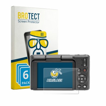 Vorderseite einer Produktverpackung mit dem Markenlogo BROTECT. Daneben ist das Gerät Kodak Pixpro C1 mit dem zugehörigen Disp
