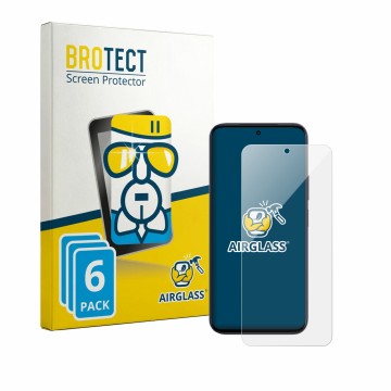 Vorderseite einer Produktverpackung mit dem Markenlogo BROTECT. Daneben ist das Gerät Vivo Y6a mit dem zugehörigen Displayschu