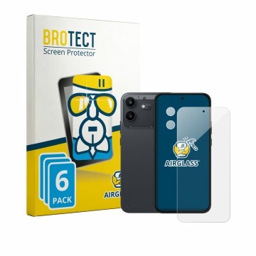Parte frontal de un envase de producto con el logotipo de la marca BROTECT. Al lado se muestra el dispositivo Nothing Phone (4