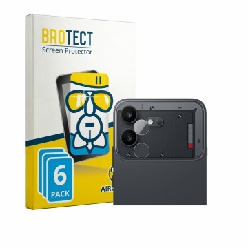 Parte frontal de un envase de producto con el logotipo de la marca BROTECT. Al lado se muestra el dispositivo Nothing Phone (4