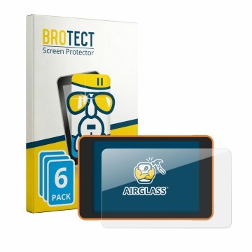 Parte frontale di una confezione del prodotto con il logo del marchio BROTECT. Accanto è raffigurato il dispositivo ProGlove L