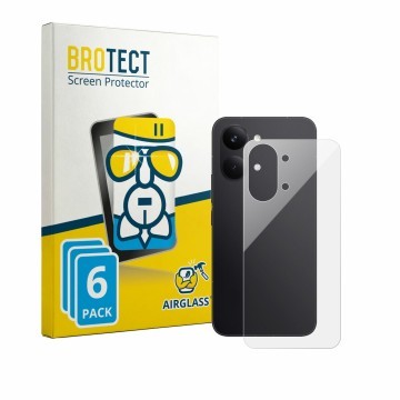 Parte frontal de un envase de producto con el logotipo de la marca BROTECT. Al lado se muestra el dispositivo Xiaomi Poco X8 P