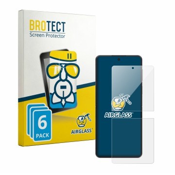 Vorderseite einer Produktverpackung mit dem Markenlogo BROTECT. Daneben ist das Gerät Samsung Galaxy Z Flip 8 mit dem zugehöri