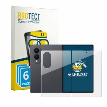 Vorderseite einer Produktverpackung mit dem Markenlogo BROTECT. Daneben ist das Gerät Samsung Galaxy Z Fold 8 (Display+Rücksei