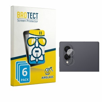 Vorderseite einer Produktverpackung mit dem Markenlogo BROTECT. Daneben ist das Gerät Samsung Galaxy Z Fold 8 (NUR Kameraschut