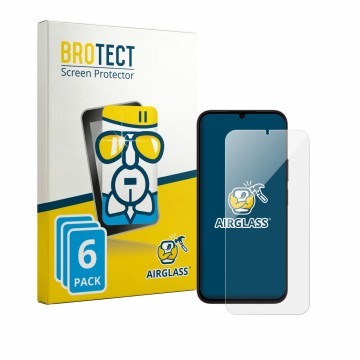 Vorderseite einer Produktverpackung mit dem Markenlogo BROTECT. Daneben ist das Gerät OnePlus N6X mit dem zugehörigen Displays